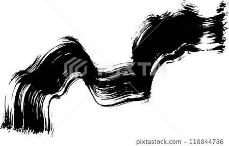 Dry Brush Grunge Wave Stroke Texture Dry Brush Grunge Wave Stroke Texture 118844786