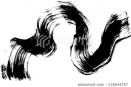 Dry Brush Grunge Wave Stroke Texture Dry Brush Grunge Wave Stroke Texture 118844787
