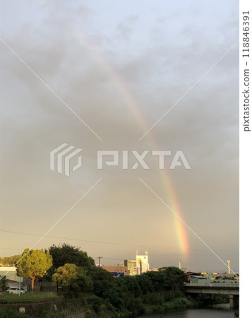 A rainbow bridge in the sky 118846391
