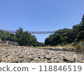 Blue sky and suspension bridge 118846519