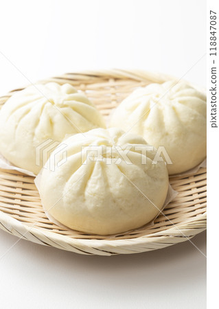Chinese bun on white background 118847087
