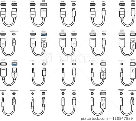 電纜連接器適配器套裝 1 電纜連接器適配器套裝 1 118847889
