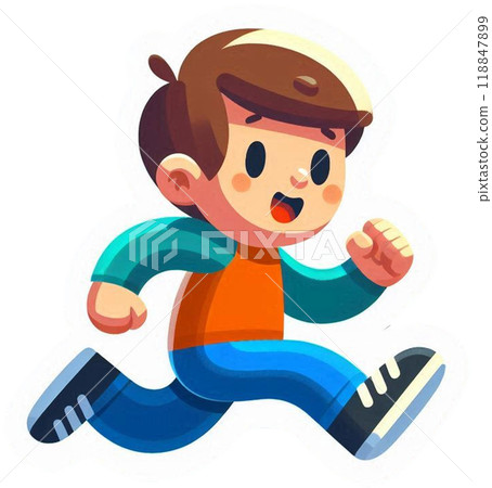 奔跑的男孩 118847899