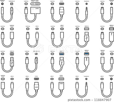 電纜連接器轉接器套裝 2 118847907