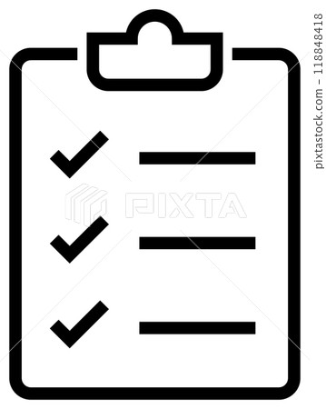 Clipboard and task list icon 118848418