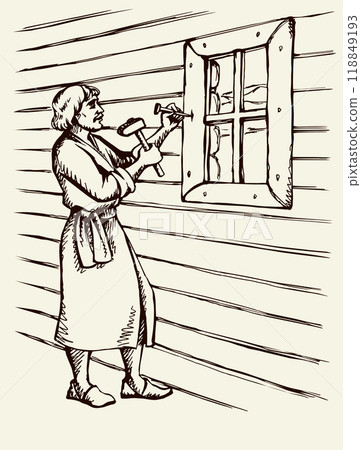 Vector illustration. The wise old masters 118849193