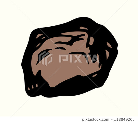 Vector drawing. Small Asteroid in the sky Vector drawing. Small Asteroid in the sky 118849203