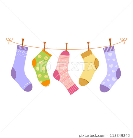 socks on rope 118849243