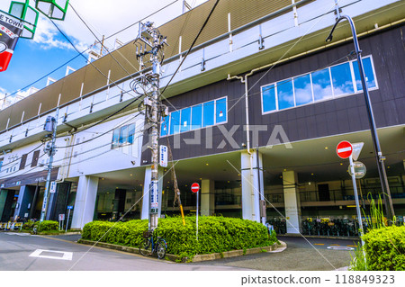 Tokyo cityscape in Japan - View of Yoyogi-Uehara Station in Shibuya Ward, Tokyo 118849323