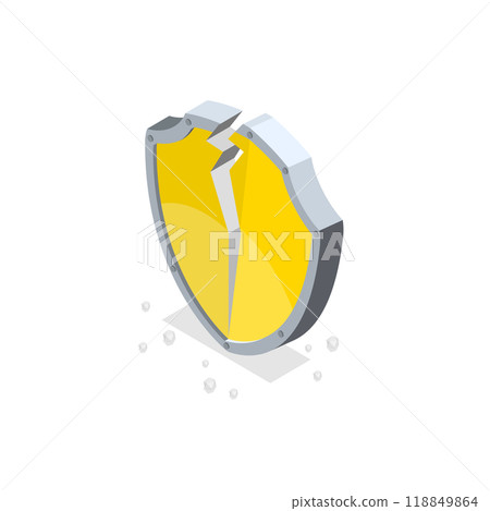 3D Isometric Flat  Set of Hacker Icons. Item 10 118849864