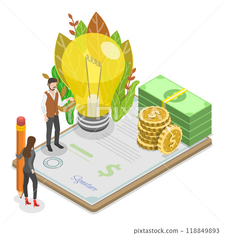 3D Isometric Flat  Illustration of Sustainability. Item 3 118849893