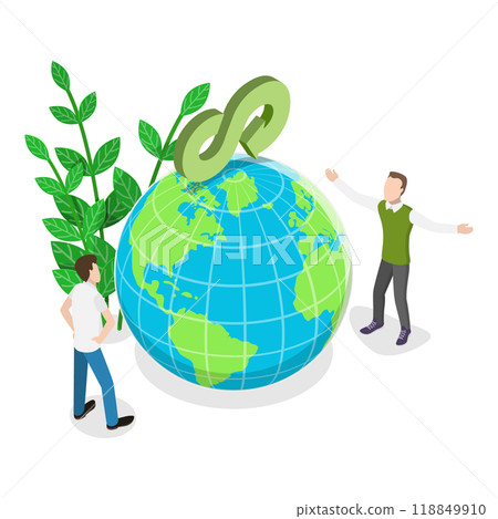 3D Isometric Flat  Illustration of Green Technologies. Item 2 118849910