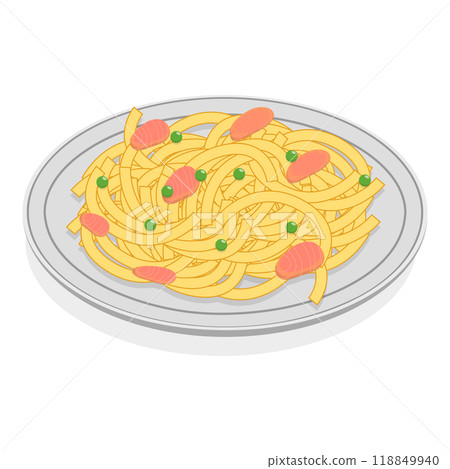 3D Isometric Flat Set of Traditional Italian Cuisine. Item 3 3D Isometric Flat Set of Traditional Italian Cuisine. Item 3 118849940