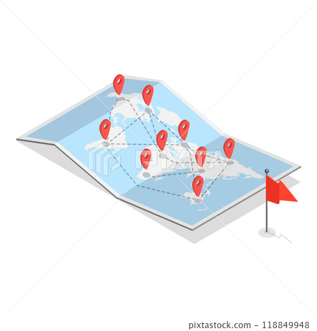 3D Isometric Flat Set of Navigation Items. Item 6 3D Isometric Flat Set of Navigation Items. Item 6 118849948