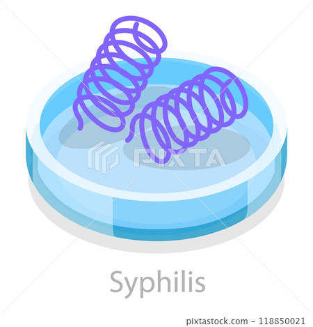 3D Isometric Flat  Illustration of Sexual Transmitted Disease. Item 6 118850021