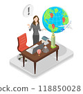 3D Isometric Flat  Illustration of Modern Travelling. Item 1 118850028