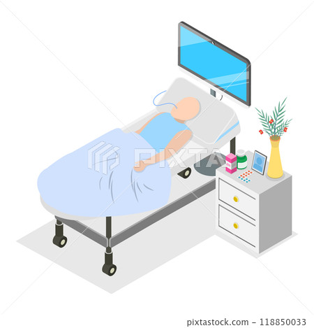 3D Isometric Flat Illustration of Oncology. Item 2 3D Isometric Flat Illustration of Oncology. Item 2 118850033