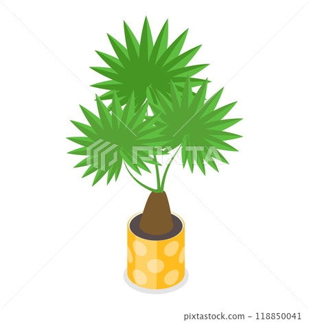 3D Isometric Flat  Set of Houseplants. Item 4 118850041