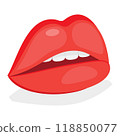 3D Isometric Flat  Set of Female Lips. Item 5 118850077