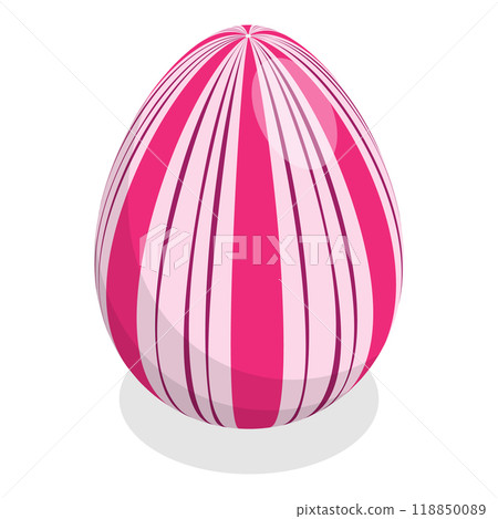 3D Isometric Flat Illustration of Easter Eggs. Item 7 3D Isometric Flat Illustration of Easter Eggs. Item 7 118850089