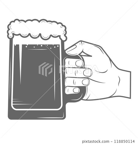 Set of Two-color Beer Craft Icons.. Item 10 Set of Two-color Beer Craft Icons.. Item 10 118850114