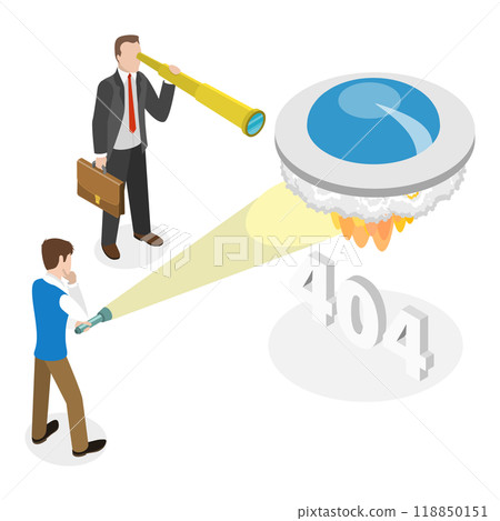 3D Isometric Flat Illustration of 404 Error. Item 2 3D Isometric Flat Illustration of 404 Error. Item 2 118850151