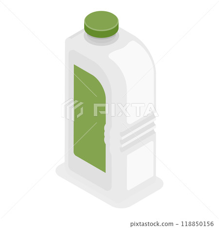 3D Isometric Flat Icon of Detergent Product Plastic Bottles Set. Item 2 3D Isometric Flat Icon of Detergent Product Plastic Bottles Set. Item 2 118850156