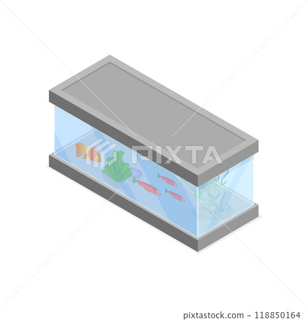3D Isometric Flat Set of Home Aquariums. Item 4 3D Isometric Flat Set of Home Aquariums. Item 4 118850164