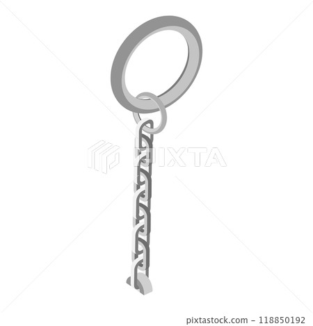 3D Isometric Flat  Set of Keychains. Item 3 118850192