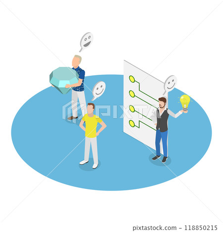3D Isometric Flat Illustration of Charisma Benefits. Item 3 3D Isometric Flat Illustration of Charisma Benefits. Item 3 118850215