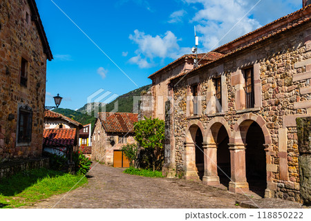 Scenic view of Carmona, a traditional small village in Cantabria Scenic view of Carmona, a traditional small village in Cantabria 118850222