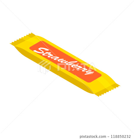 3D Isometric Flat  Set of Snack Packages. Item 3 118850232