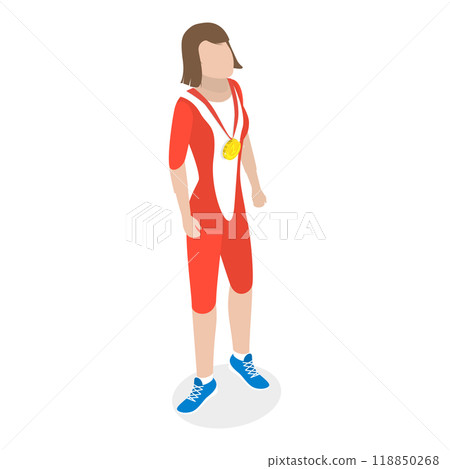 3D Isometric Flat Set of Success, Triumph and Victory. Item 3 3D Isometric Flat Set of Success, Triumph and Victory. Item 3 118850268