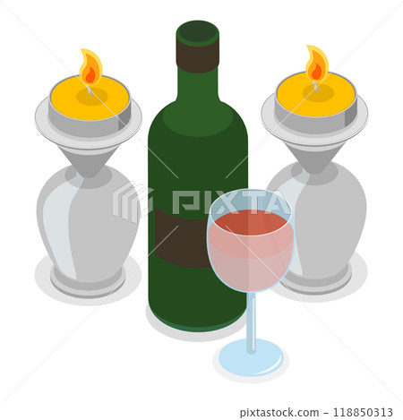 3D Isometric Flat Set of Jewish Symbolism. Item 3 3D Isometric Flat Set of Jewish Symbolism. Item 3 118850313
