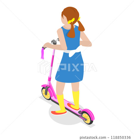 3D Isometric Flat  Illustration of Happy Children. Item 3 118850336