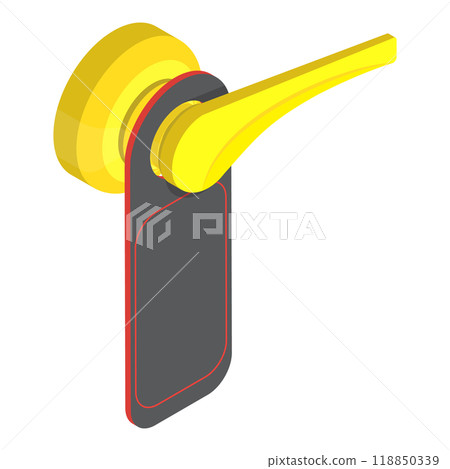 3D Isometric Flat Set of Metal Door Handles. Item 3 3D Isometric Flat Set of Metal Door Handles. Item 3 118850339