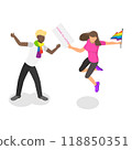 3D Isometric Flat  Illustration of LGBT Community. Item 2 118850351