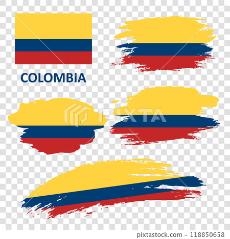 A set of flags of Colombia A set of flags of Colombia 118850658