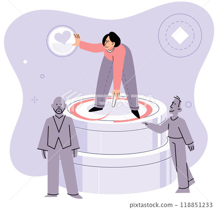 Social anxiety vector illustration. Social anxiety can hinder development meaningful relationships Anxiety and confusion often accompany social anxiety disorder Depression involves range emotional 118851233