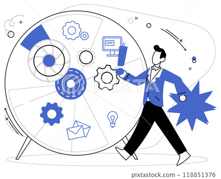 Corporate strategy vector illustration. Intelligence is guiding star illuminating path to perfection in realm corporate strategy Progress is tapestry woven by hands efficient corporate strategy 118851376