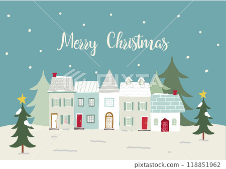 Scandinavian Christmas cityscape 118851962