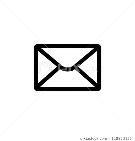 Envelope Mail Icon, Simple Email Symbol Illustration 118853135