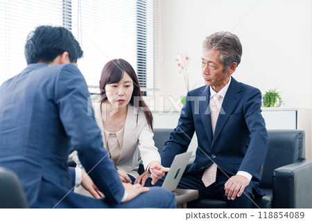 A male businessman being punished for a scandal 118854089
