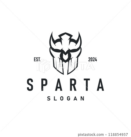Spartan Logo Silhouette Warrior Knight Soldier Greek, Simple Minimalist Elegant Product Brand Design Spartan Logo Silhouette Warrior Knight Soldier Greek, Simple Minimalist Elegant Product Brand Design 118854937