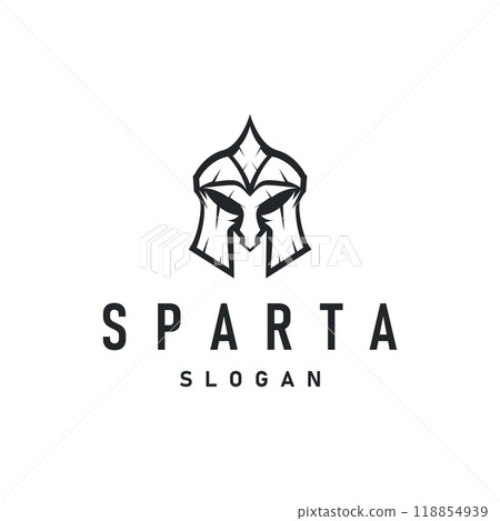 Spartan Logo Silhouette Warrior Knight Soldier Greek, Simple Minimalist Elegant Product Brand Design 118854939