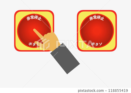 Emergency stop button Emergency stop button 118855419