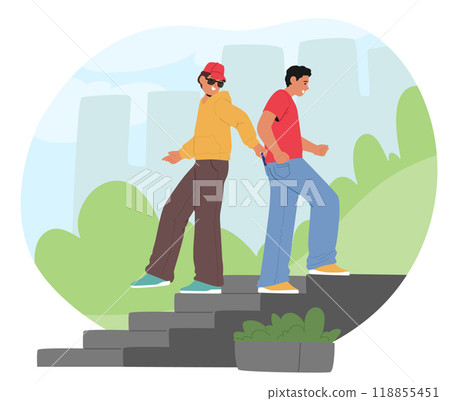 Sneaky Street Thief Character Skillfully Stealing A Wallet From An Unaware Man In A City Environment Highlighting Crime 118855451