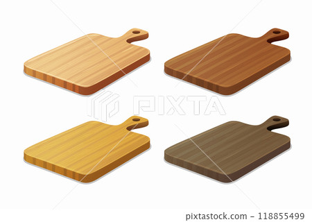 Vector Cutting Board Set. Wooden Cutting Boards in Various Wood Shades, Kitchen Utensils for Food Prep. Colorful Wooden Cutting Boards, Cutting Board Design Elements for Culinary and Kitchen Decor Vector Cutting Board Set. Wooden Cutting Boards in Various Wood Shades, Kitchen Utensils for Food Prep. Colorful Wooden Cutting Boards, Cutting Board Design Elements for Culinary and Kitchen Decor 118855499