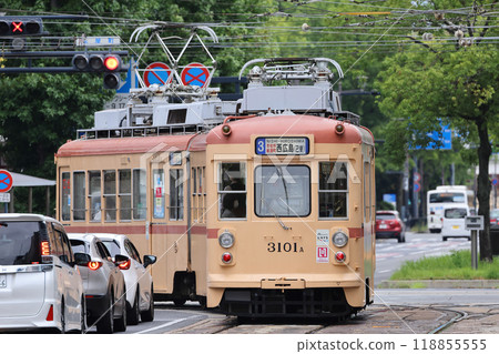 廣島電鐵 56 型 3100 號 3101 本通～神谷町西 118855555