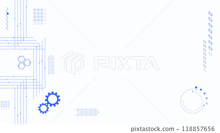 Abstract illustrations of technology, IT, electronic circuits, medical care, etc. White background Abstract illustrations of technology, IT, electronic circuits, medical care, etc. White background 118857656